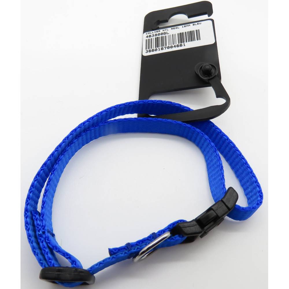 Zolux - collier nylon 25 - 35  cm x 10 mm bleu pour chien. - Imagen 4