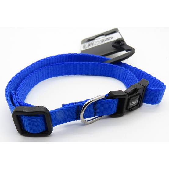Zolux - collier nylon 25 - 35 cm x 10 mm bleu pour chien. - Image 1