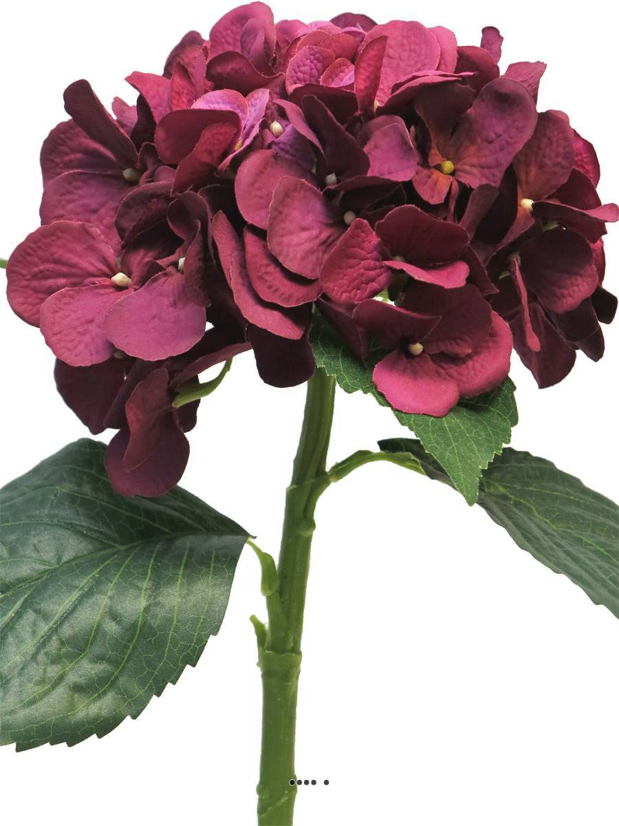 Artificielles - Hortensia artificiel en branche, H 48 cm Rose fushia - BEST - couleur: Rose fushia 730 - Imagen 3