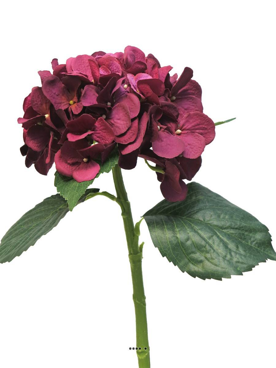 Artificielles - Hortensia artificiel en branche, H 48 cm Rose fushia - BEST - couleur: Rose fushia 730 - Imagen 2