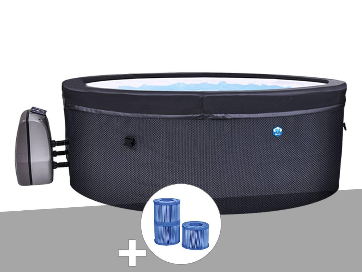 Netspa - Spa portable Netspa semi-rigide Vita rond Bulles 4 places + 3 cartouches de filtration