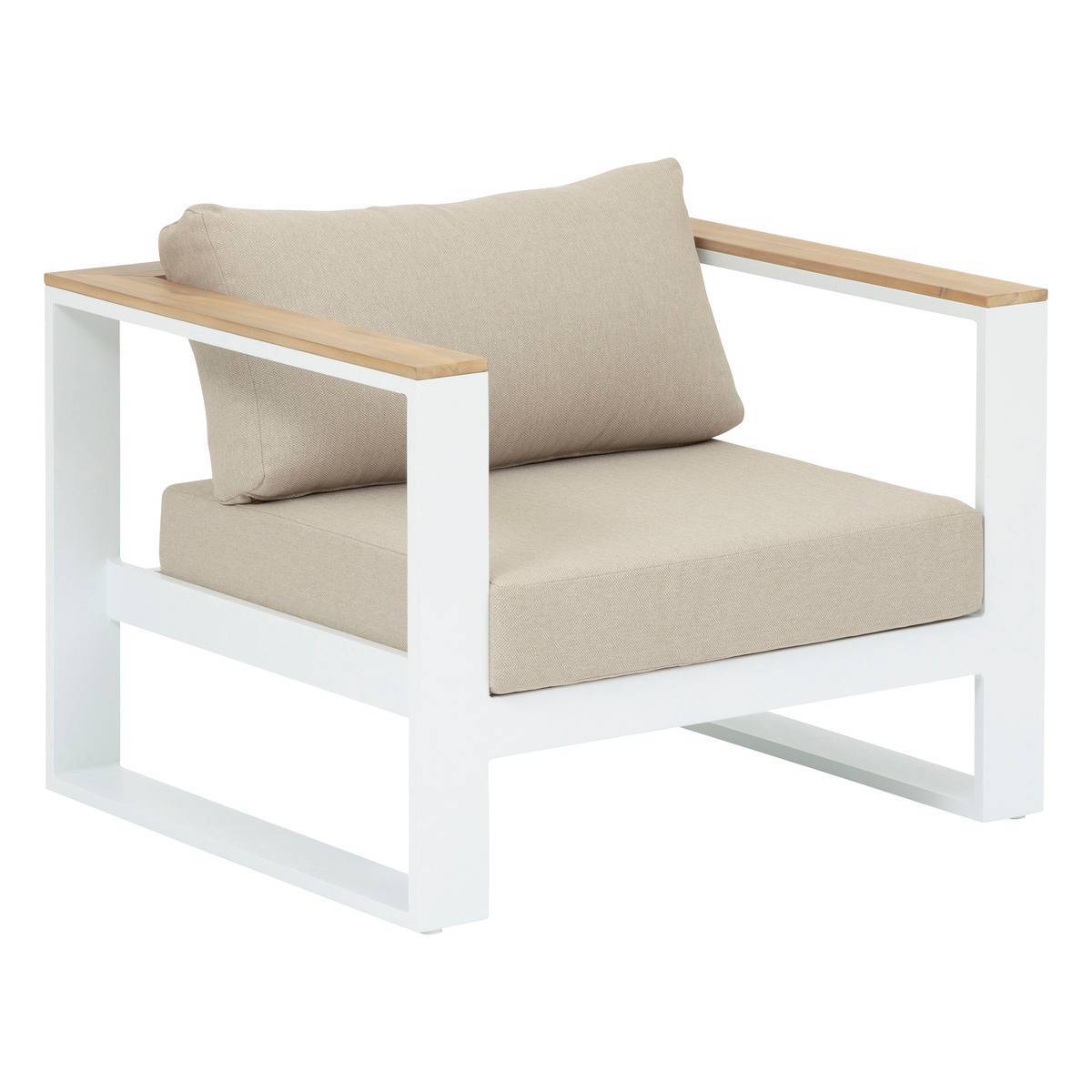 Hesperide - Fauteuil salon "Empéria" blanc  en aluminium traité en epoxy Hespéride - Imagen 1