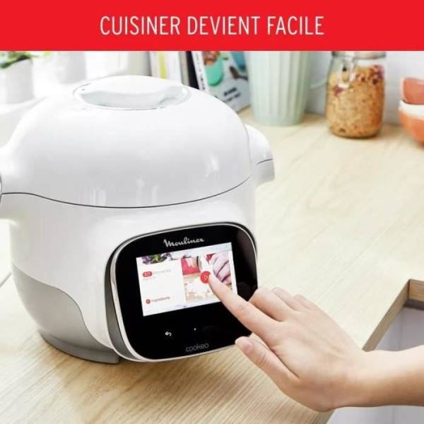 Moulinex - Robot Mijoteur Moulinex COOKEO TOUCH MINI WIFI MULTICUISEUR INTELLIGENT 3L CE922110 - Image 3