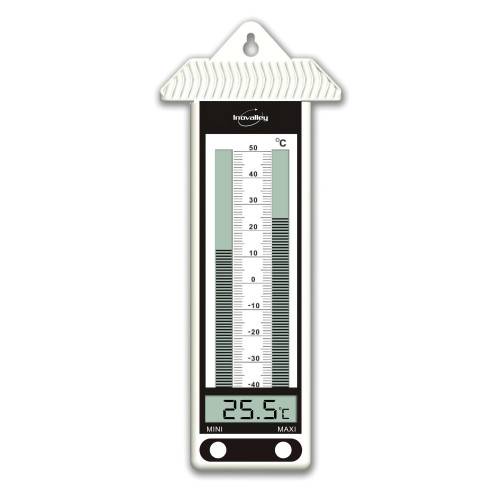Inovalley - Thermomètre électronique MINI-MAXI blanc - Image 2