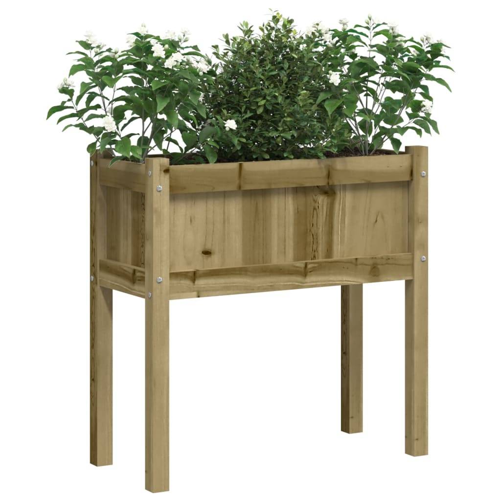 Maison Chic - Jardinière avec pieds - Pot De Fleurs 70x31x70 cm bois de pin imprégné - Imagen 4