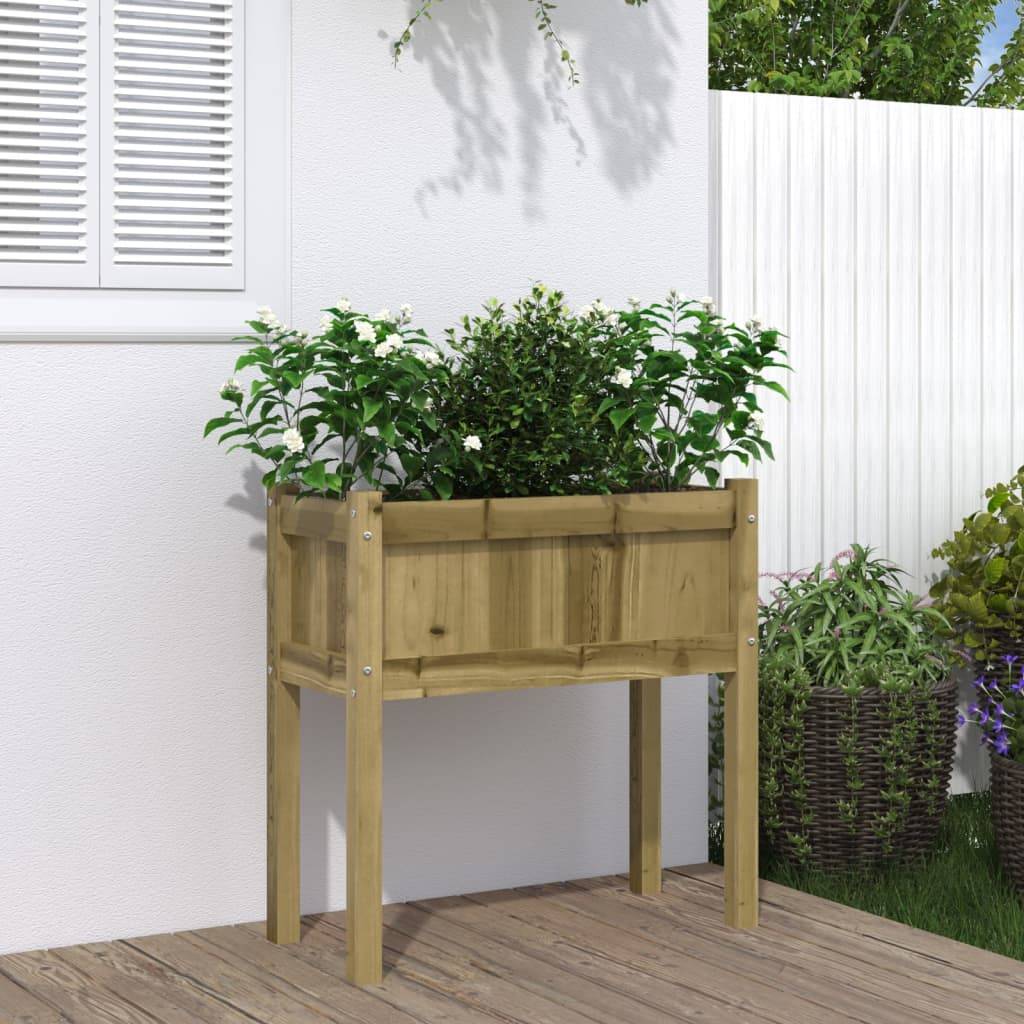 Maison Chic - Jardinière avec pieds - Pot De Fleurs 70x31x70 cm bois de pin imprégné - Imagen 2