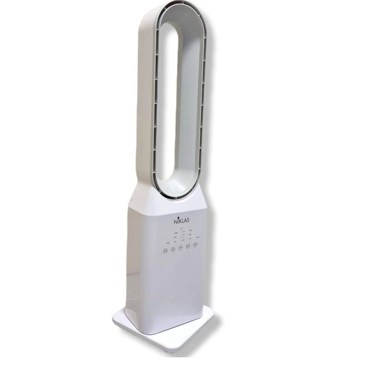 Ventilateur sans pales à Télécommande 50W Programmable avec Minuterie - Rafraichisseur d'air 3 Vitesses Design Blanc NIKLAS - Image 5