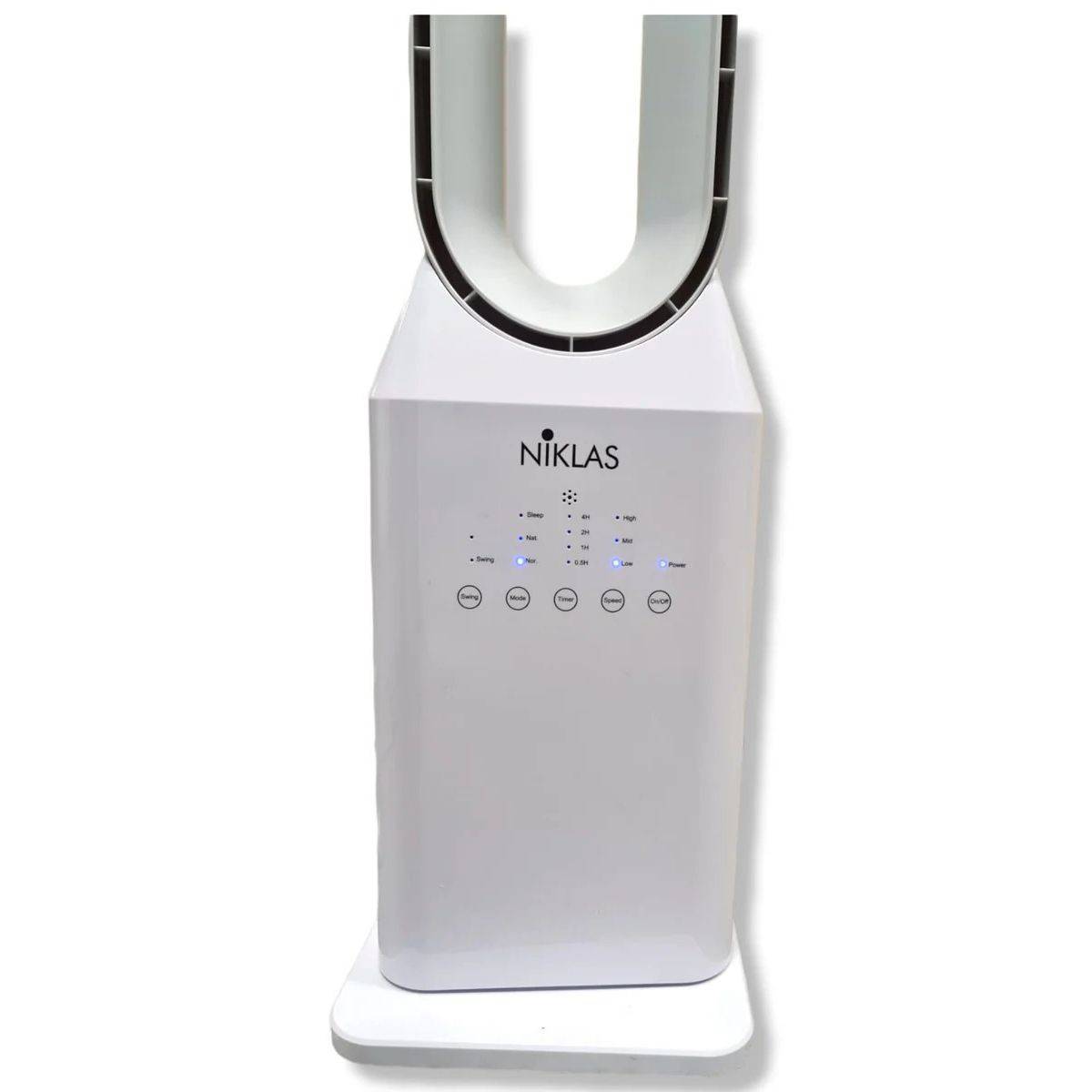 Ventilateur sans pales à Télécommande 50W Programmable avec Minuterie - Rafraichisseur d'air 3 Vitesses Design Blanc NIKLAS - Image 6