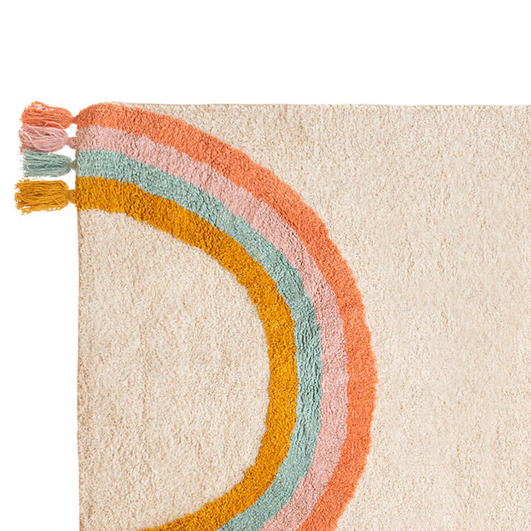 Tapis enfant arc en ciel - ATMOSPHERA - Coton - Multicolore - Image 2