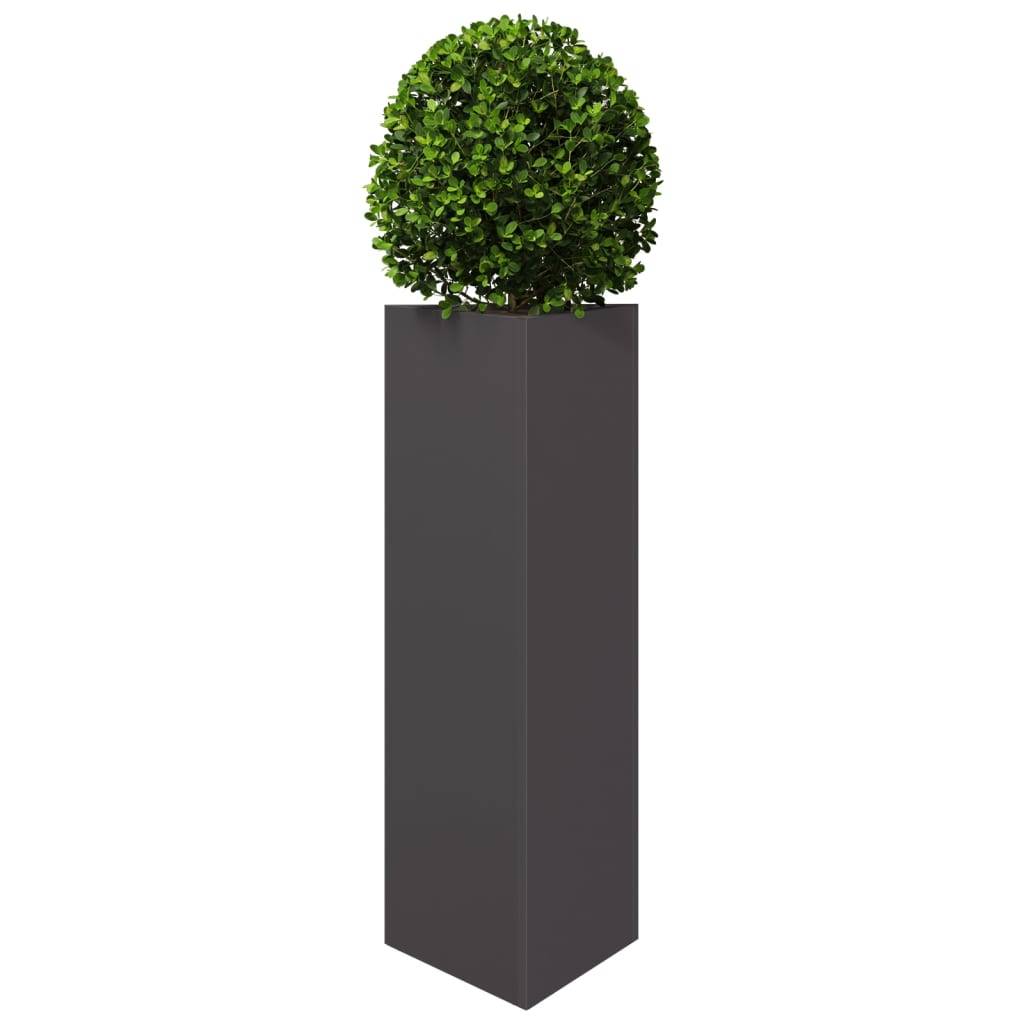 Jardinière acier noir 30 x 26 x 75 cm - PANGIVO - Image 3