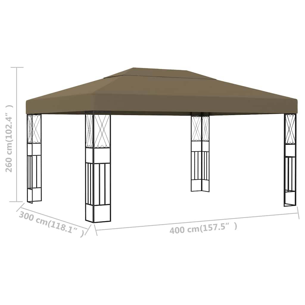 Vidaxl - Tonnelle 3x4 m Taupe Tissu vidaXL 312270