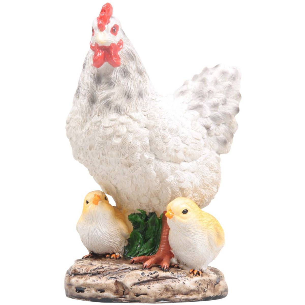 Farmwood Animals - Poule avec poussins en résine 15 x 11 x 20 cm - Imagen 1