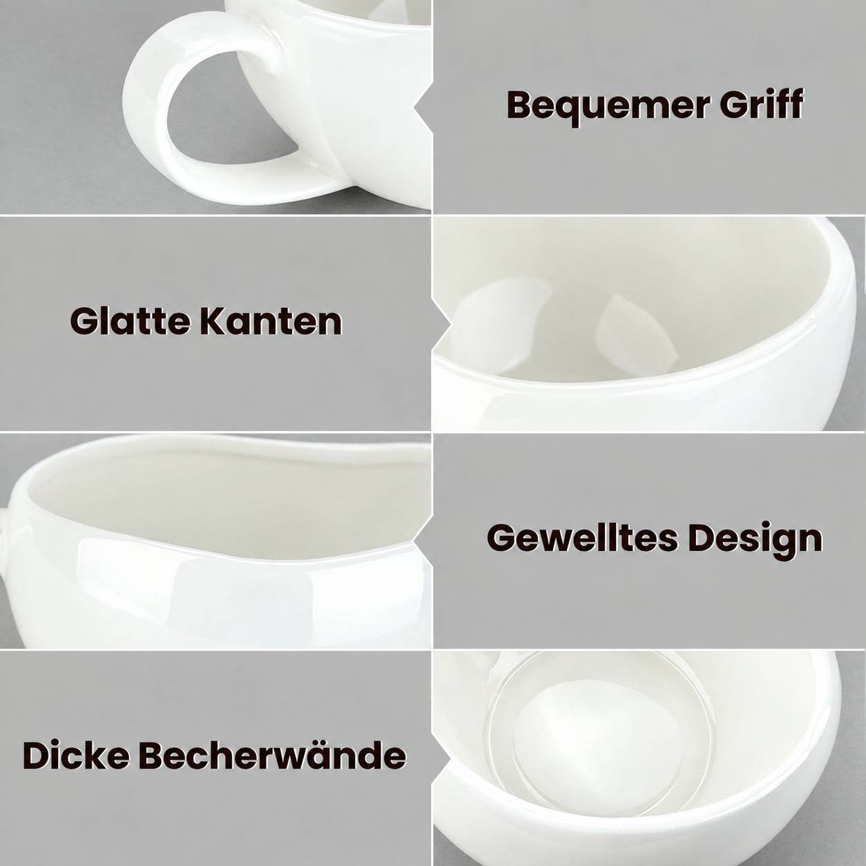 Set de 6 Tasses à Espresso en Céramique avec Sous-tasses 120ml - Image 6