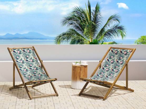 Beliani - Toile pour transat et chilienne Polyester Multicolore ANZIO/AVELLINO - 44x113x1- Beliani - Image 1