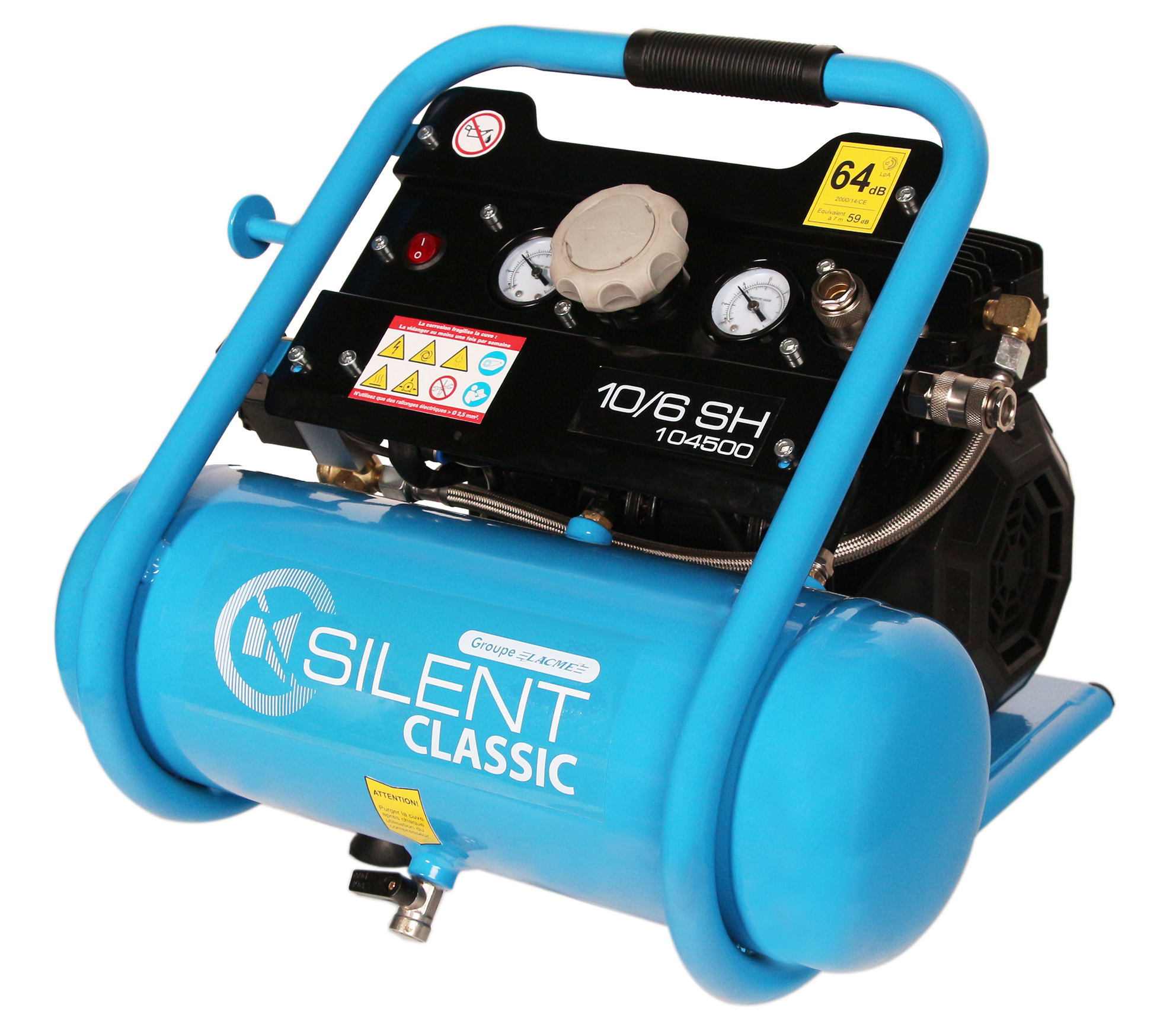 Compresseur d'air Silent Classic 10/6 SH CMP - LACME - 104500