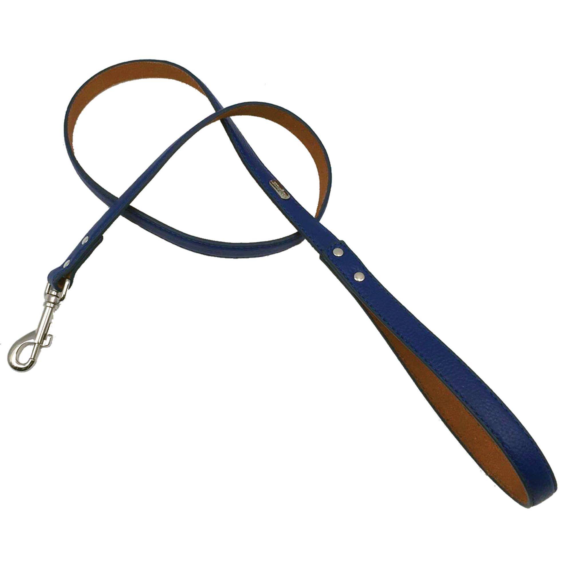 Laisse Cuir Indigo Bleu Taille : 1.20m x 15mm DOOGY GLAM