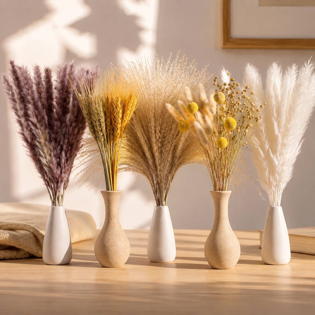 Lot de 100 Plantes et Fleurs Séchées 40 à 44 Cm Décoration Boho Mariage Anniversaire - Image 6
