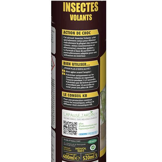 KB Home Defense - Insecticide Volants 400ml Action Rapide Insectes Volants - Kb Home Defense - Image 2