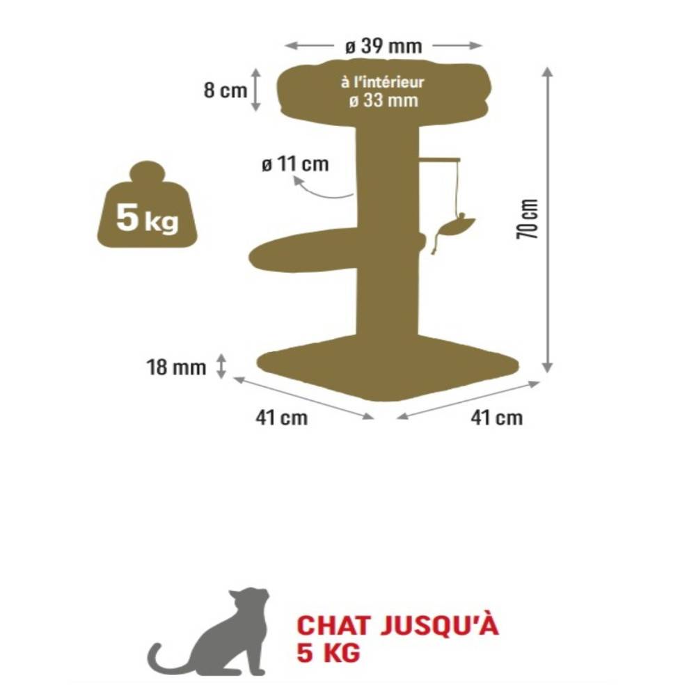 Figurine Mosaïque Chat Multicolore - Décoration Animal 8 Cm Sans Marque