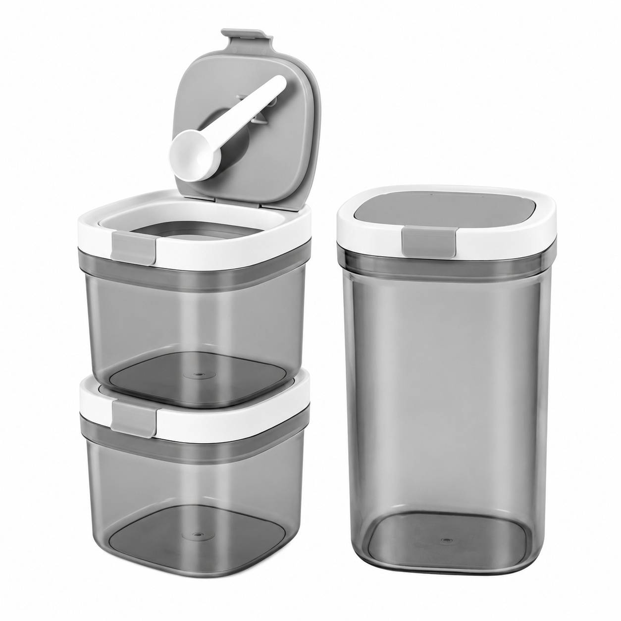 Boîtes de Rangement Alimentaire avec Cuillère Magnétique Triple (Comptage: 65 caractères) - Image 1