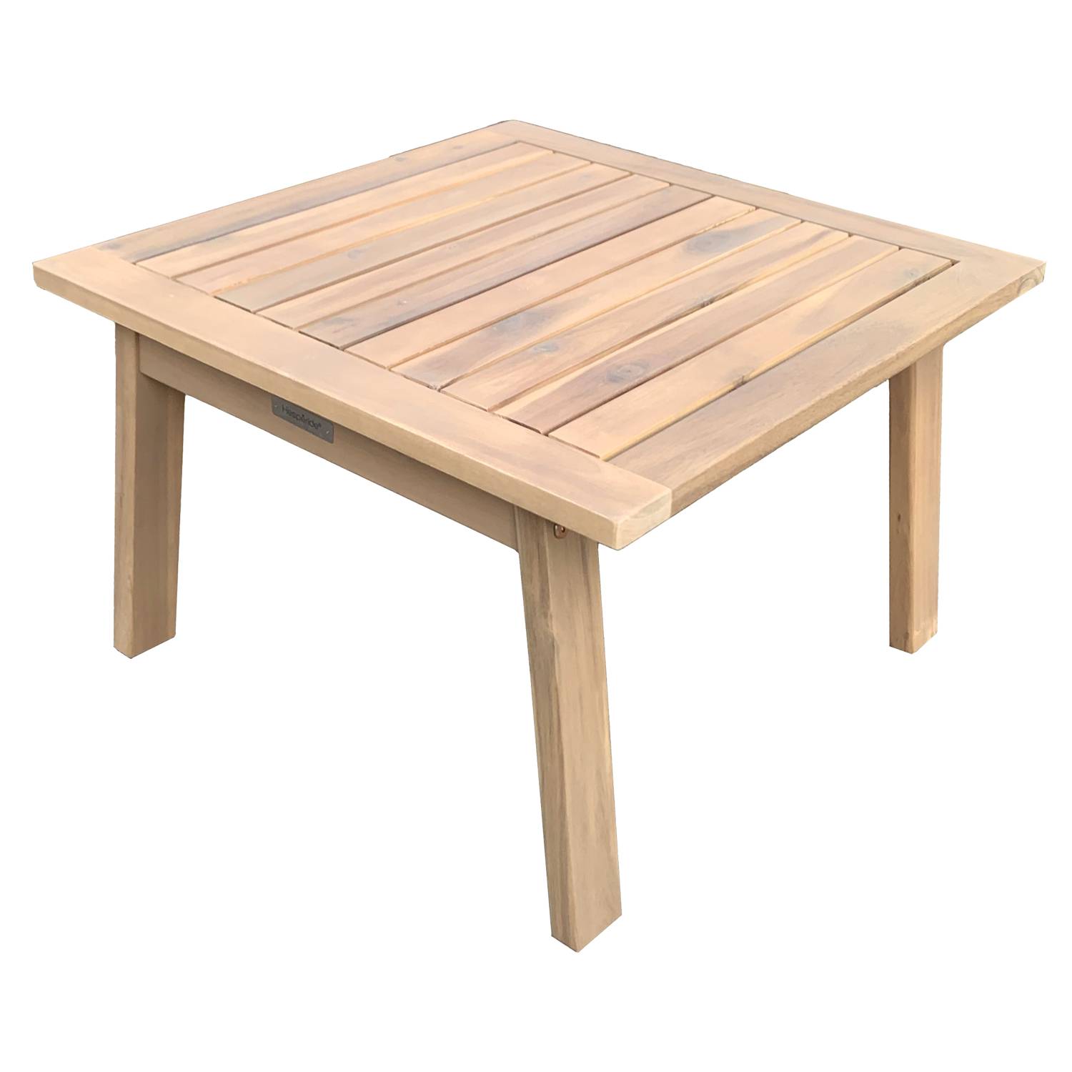Salon de jardin en acacia 2 places GILI - coussins gris - HAPPY GARDEN - Imagen 4