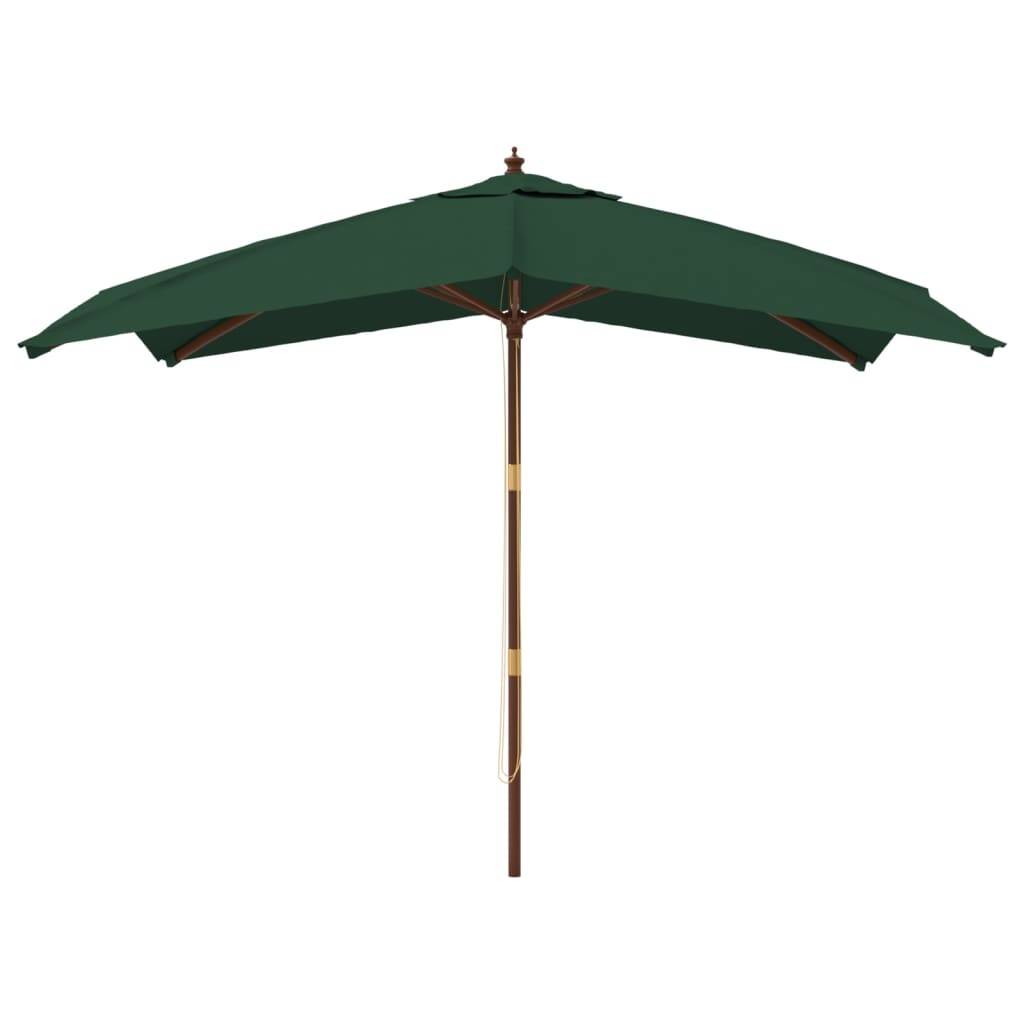 PANGIVO - Parasol de jardin bois vert 300 x 300 x 273 cm - PANGIVO - Image 3