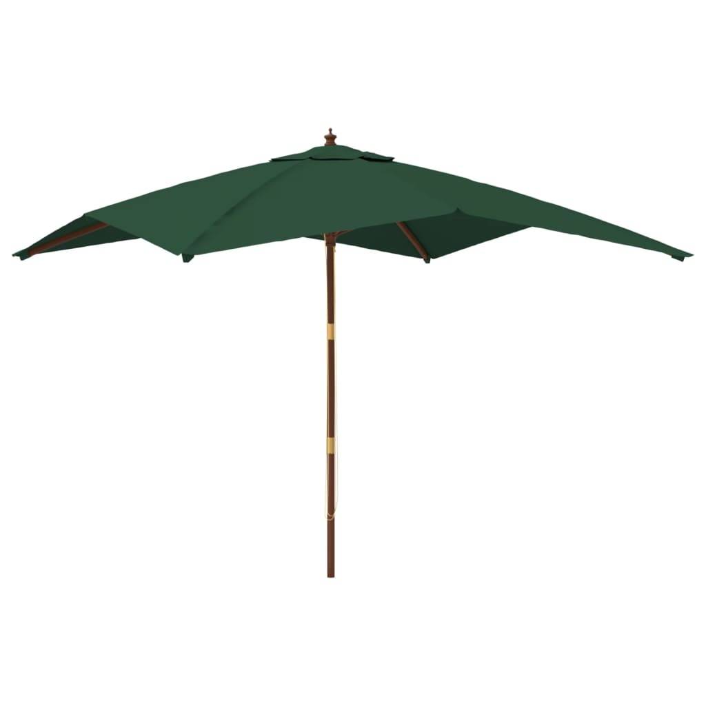 PANGIVO - Parasol de jardin bois vert 300 x 300 x 273 cm - PANGIVO - Image 2