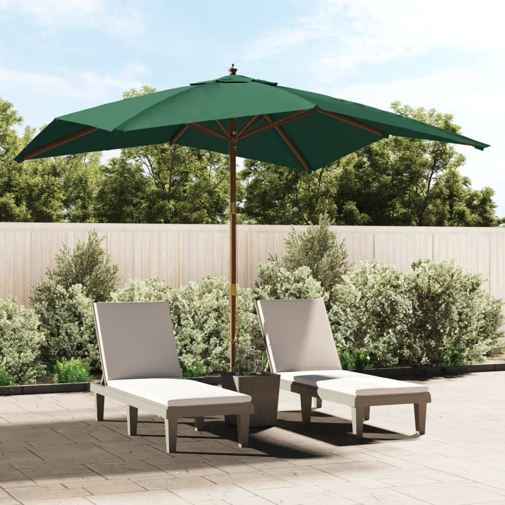 PANGIVO - Parasol de jardin bois vert 300 x 300 x 273 cm - PANGIVO - Image 1