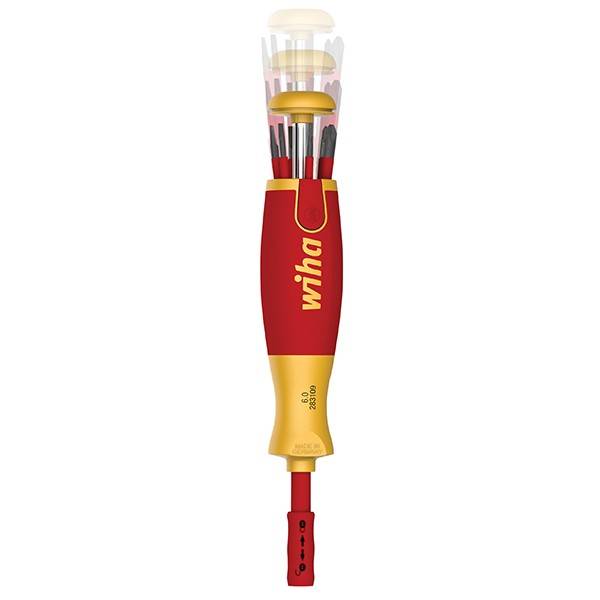 Tournevis porte embout Slim VDE 75 mm WIHA Liftup - 6 Embouts FENTE /PH /XENO PZ2 - 38611 - Imagen 2