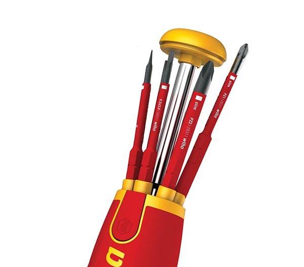 Tournevis porte embout Slim VDE 75 mm WIHA Liftup - 6 Embouts FENTE /PH /XENO PZ2 - 38611 - Imagen 6