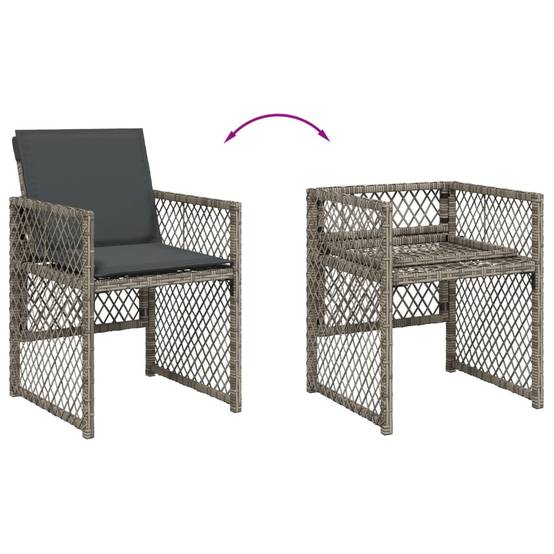 ComfortXL - Salon de Jardin Encastrable 12 Personnes Gris, Table avec Plateau Verre, 8 Chaises et 4 Tabourets Inclus – ComfortXL Outdoor Living - Image 7