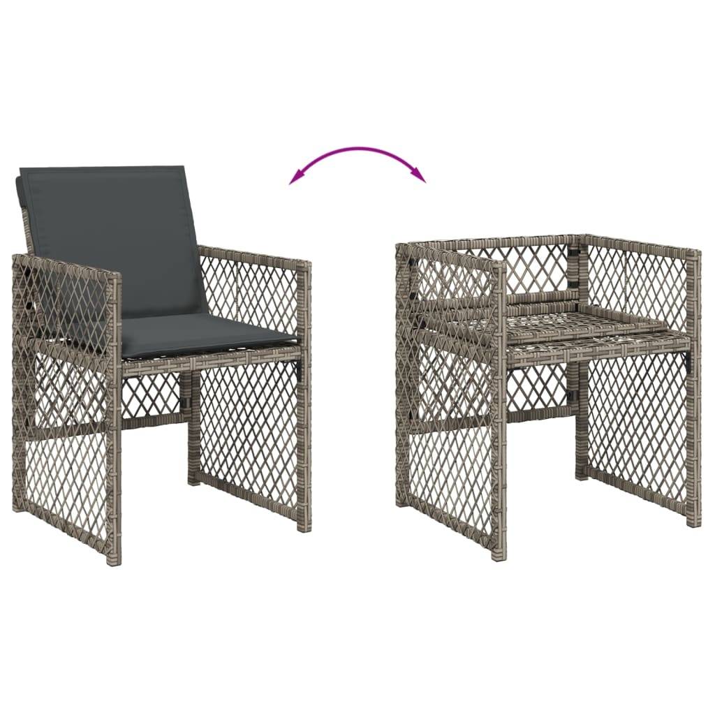 ComfortXL - Salon de Jardin Encastrable 12 Personnes Gris, Table avec Plateau Verre, 8 Chaises et 4 Tabourets Inclus – ComfortXL Outdoor Living - Image 7