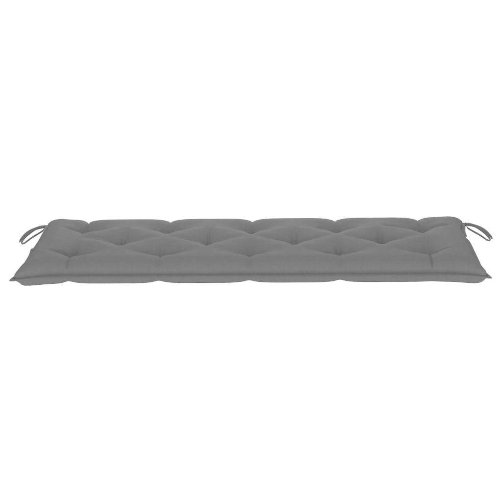 Helloshop26 - Banc de jardin meuble de patio d'extérieur terrasse empilable et coussin 159 cm bois de teck massif - Imagen 3