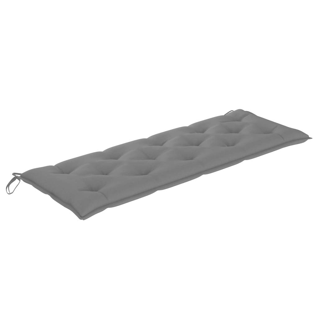 Helloshop26 - Banc de jardin meuble de patio d'extérieur terrasse empilable et coussin 159 cm bois de teck massif - Imagen 2