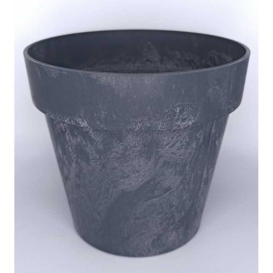 Pot de fleurs Rond - CUBE - Effet béton - Diamètre 14cm - Image 1