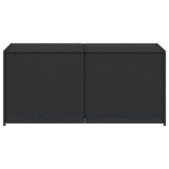 Coffre de rangement - Boîte de rangement extérieure - Coffre de jardin noir 283L résine tressée - Image 4