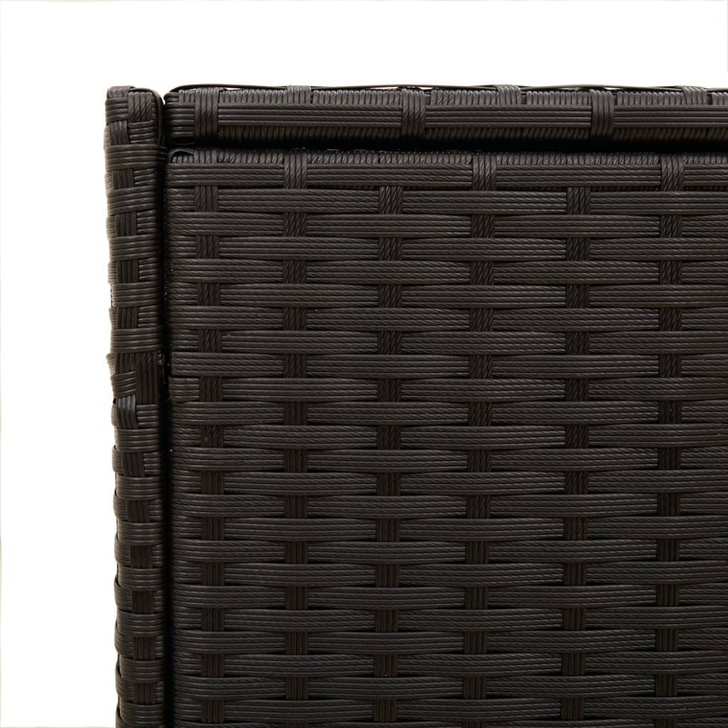 Coffre de rangement - Boîte de rangement extérieure - Coffre de jardin noir 283L résine tressée - Image 9