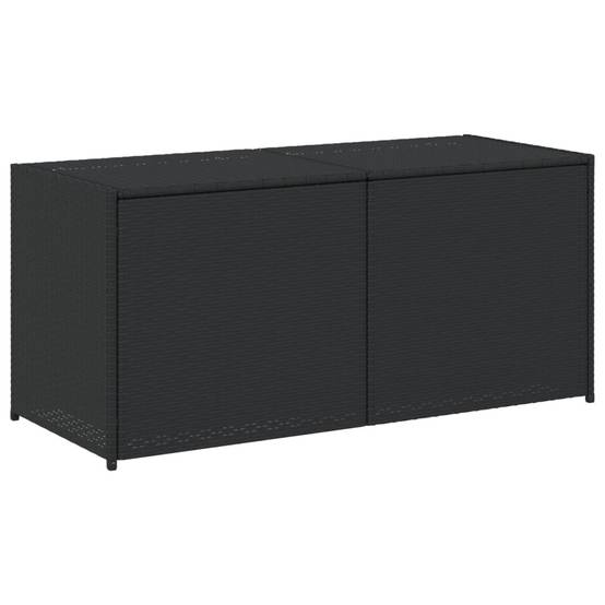 Coffre de rangement - Boîte de rangement extérieure - Coffre de jardin noir 283L résine tressée - Image 1