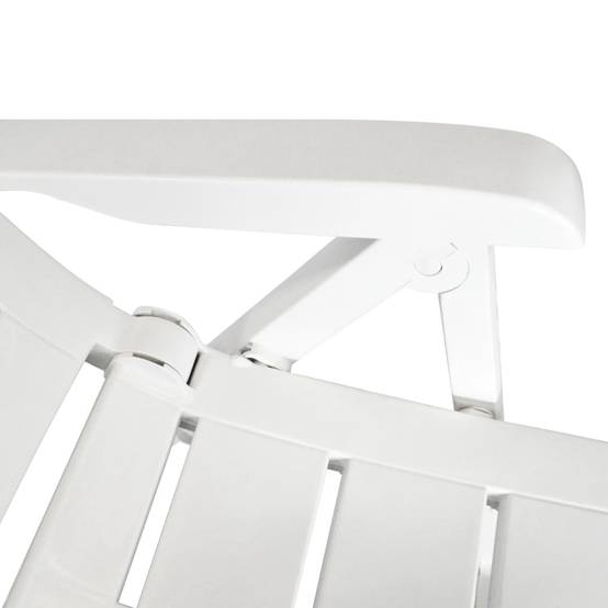 Salon de Jardin 2 Personnes en Plastique Pliable et Inclinable pour Balcon Blanc – ComfortXL Outdoor Living - Image 8
