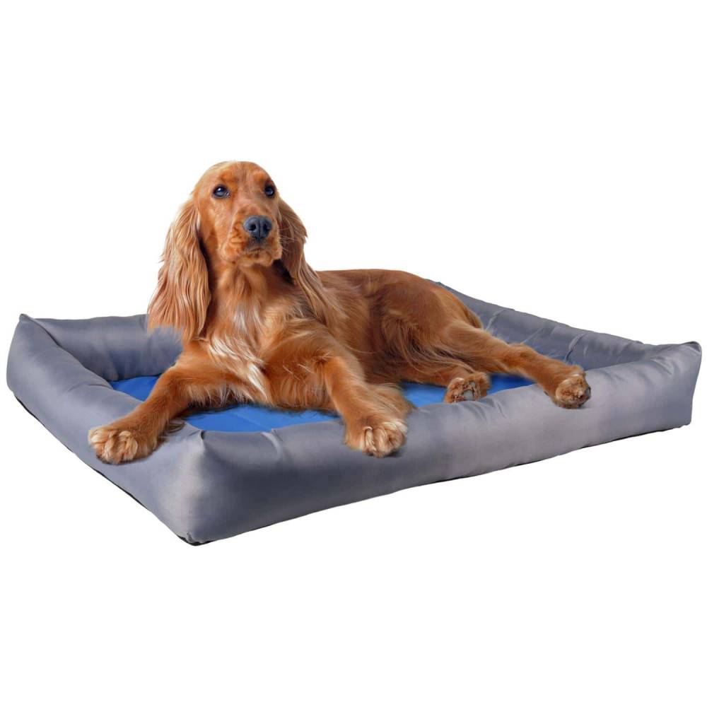 Flamingo - Coussin rafraîchissant FRESK taille L, 70 x 50 x 8.5 cm bleu/gris pour chien - Imagen 1