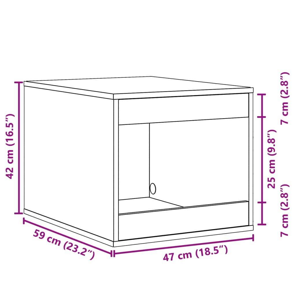Chatiere bois blanc  47 x 59 x 42 cm  - Prolenta premium p335.7 - Image 9