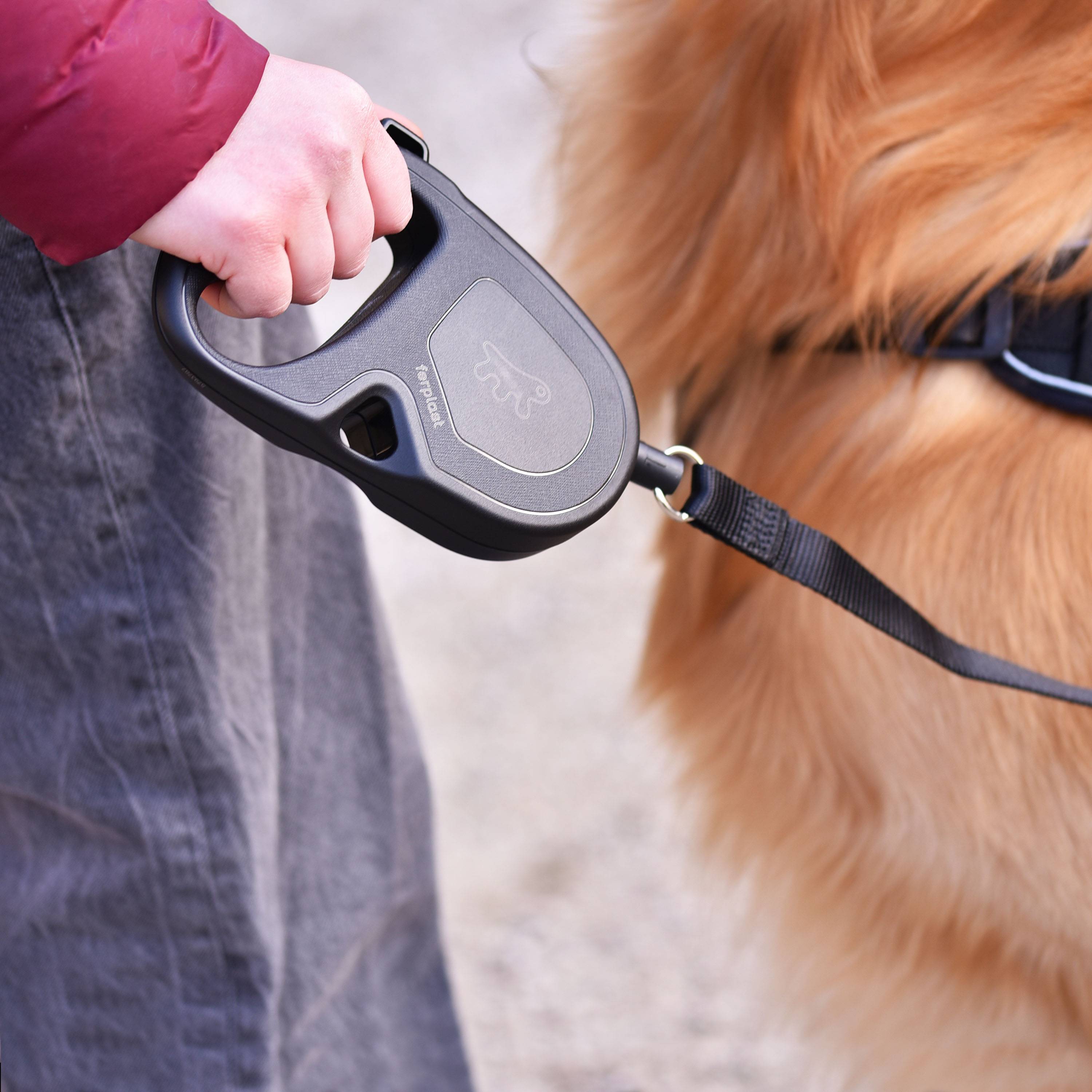 Ferplast - Ferplast Laisse Chien Enrouleur FLIPPY ONE, Laisse pour Grands Chiens jusqu'à 35 Kg. Cordon Extensible max 5 m. Bouton unique pour verrouiller et - Imagen 3