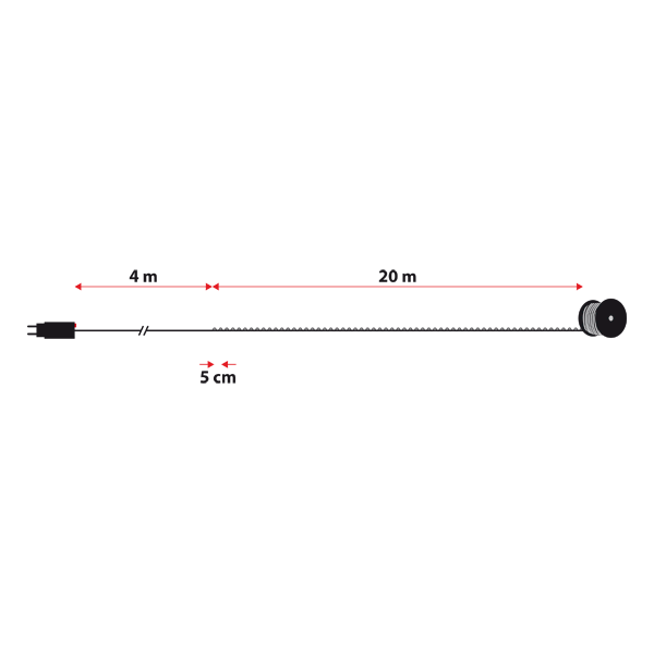 Lotti - Guirlande 400 micro-led scintillantes extérieur 20M blanc chaud câble cuivré Lotti - Imagen 2