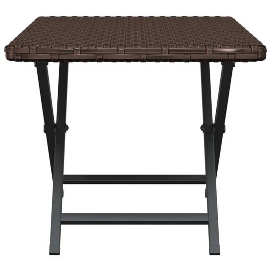 ComfortXL - Petite Table d'Appoint Pliable en Résine Tressée Marron 45x35cm – ComfortXL Outdoor Living - Image 4