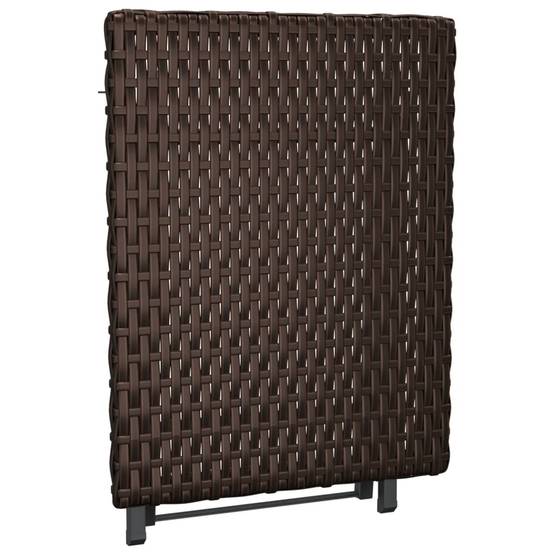 ComfortXL - Petite Table d'Appoint Pliable en Résine Tressée Marron 45x35cm – ComfortXL Outdoor Living - Image 5