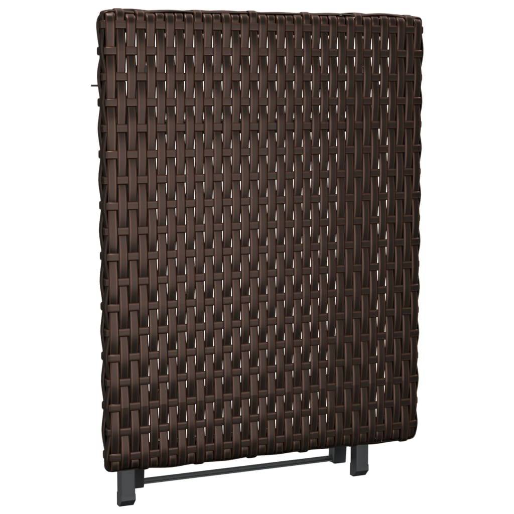 ComfortXL - Petite Table d'Appoint Pliable en Résine Tressée Marron 45x35cm – ComfortXL Outdoor Living - Image 5