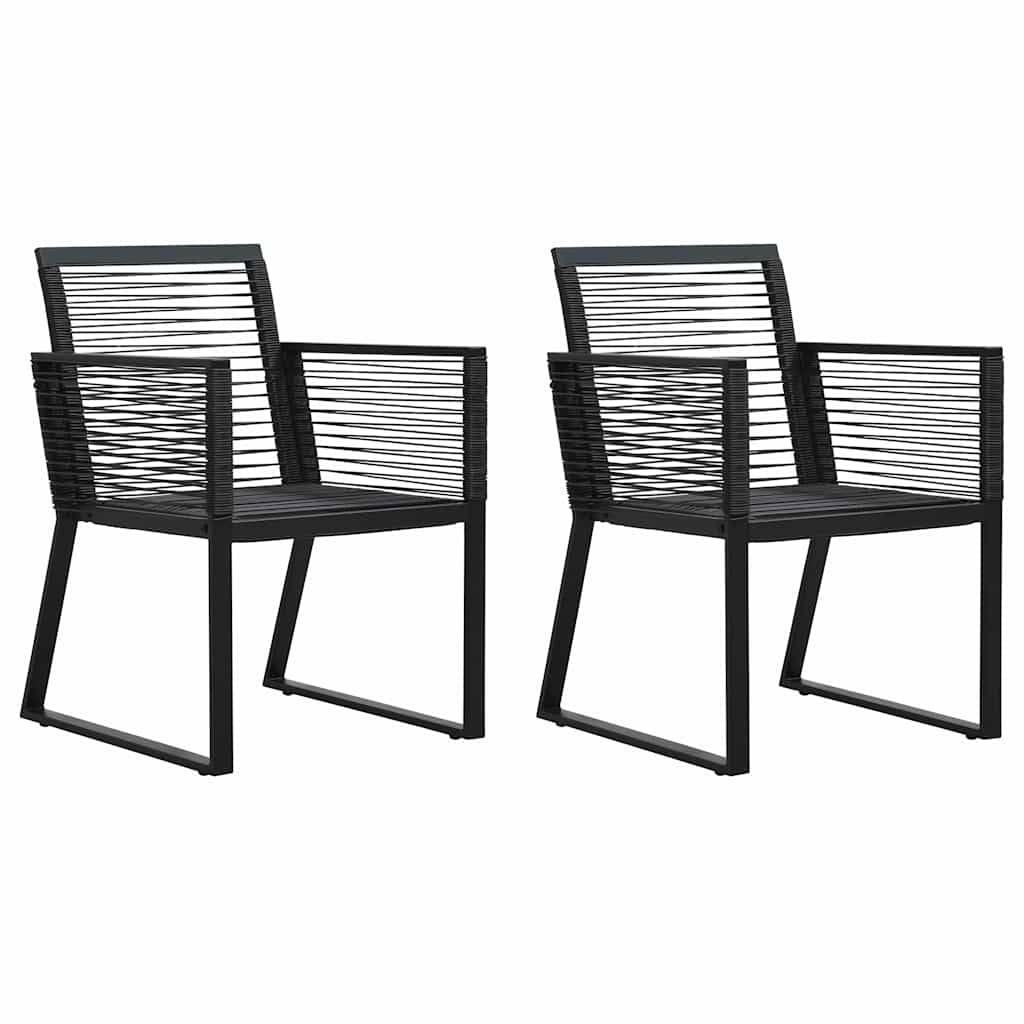 Vidaxl - Ensemble à manger d'extérieur 3 pcs-Salons de jardin Rotin PVC Noir 547609 - Image 5