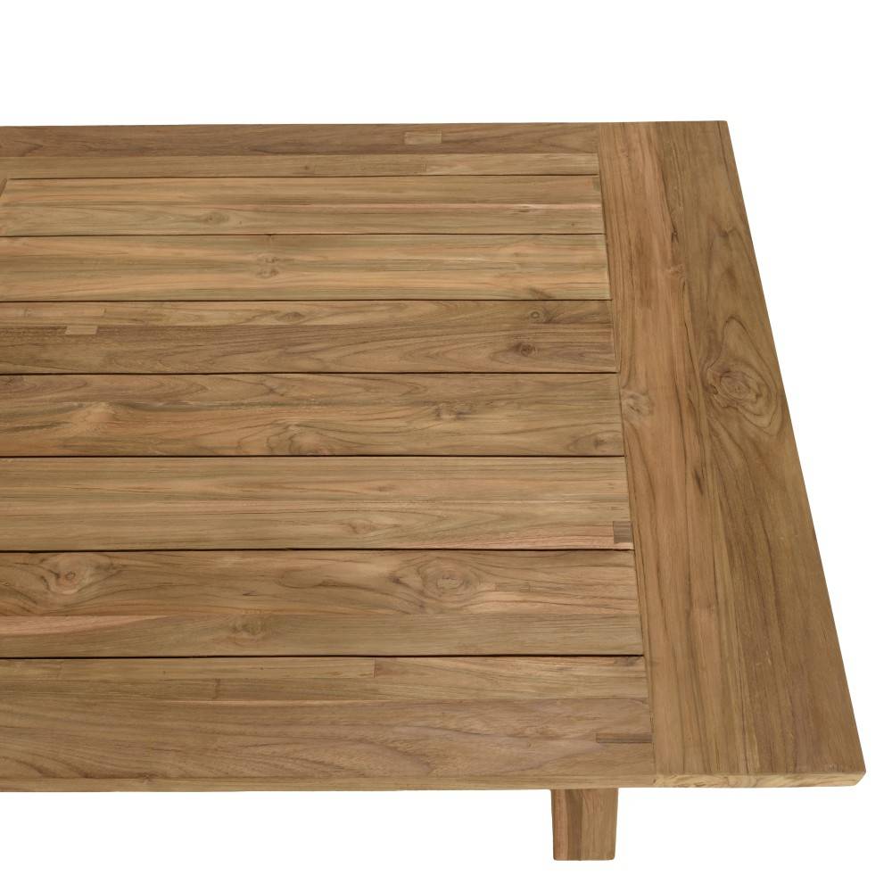 Macabane - KALLY - Table à manger de jardin 320cm bois teck recyclé pieds croisés - Imagen 7