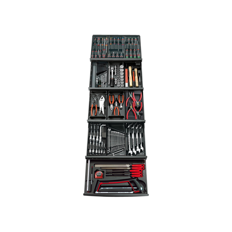 Facom - Composition de 143 outils FACOM 13 modules sur 4 tiroirs - CM.143PF