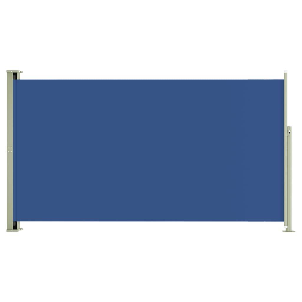 Helloshop26 - Auvent paravent store brise-vue latéral rétractable de patio jardin terrasse balcon protection visuelle écran 170 x 300 cm bleu - Imagen 1